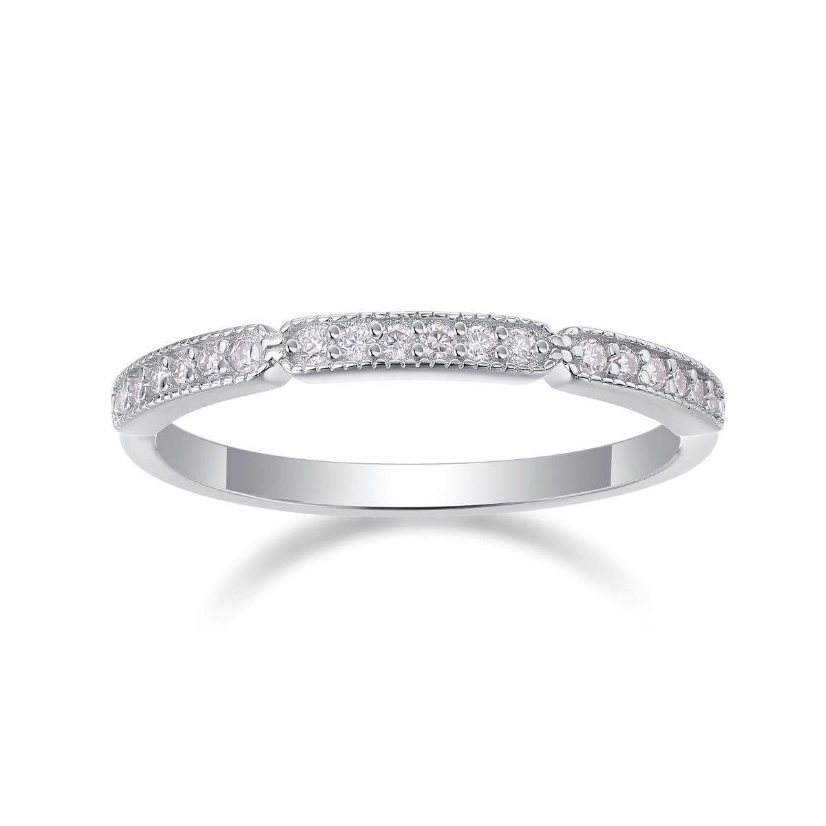Youth - With Moissanite S925 Sterling Silver And Platinum-plated Diamond
