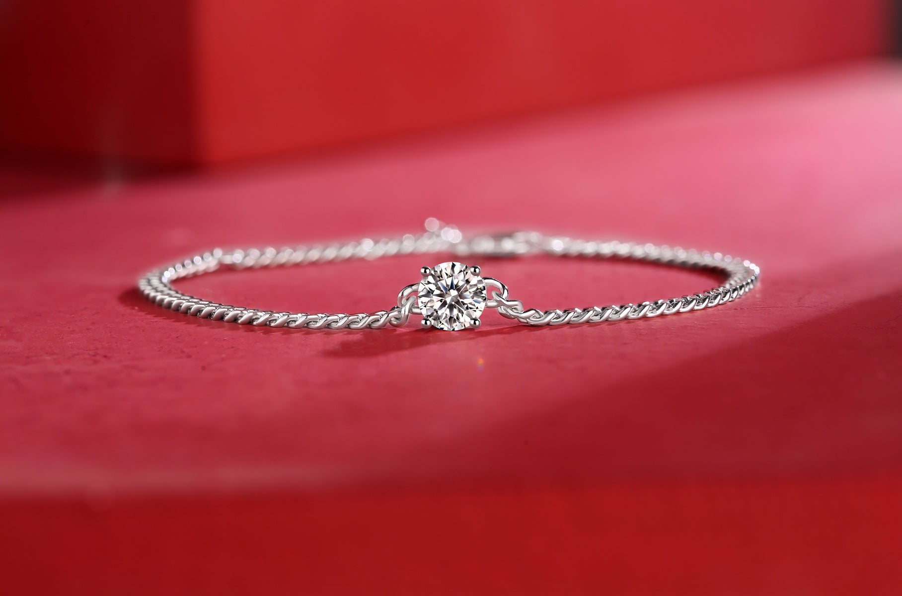 Luxury Moissanite Cuban Bracelet – Sterling Silver