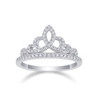 Crown Diamond Ring Luxury And Stylish Moissanite Silver Ring