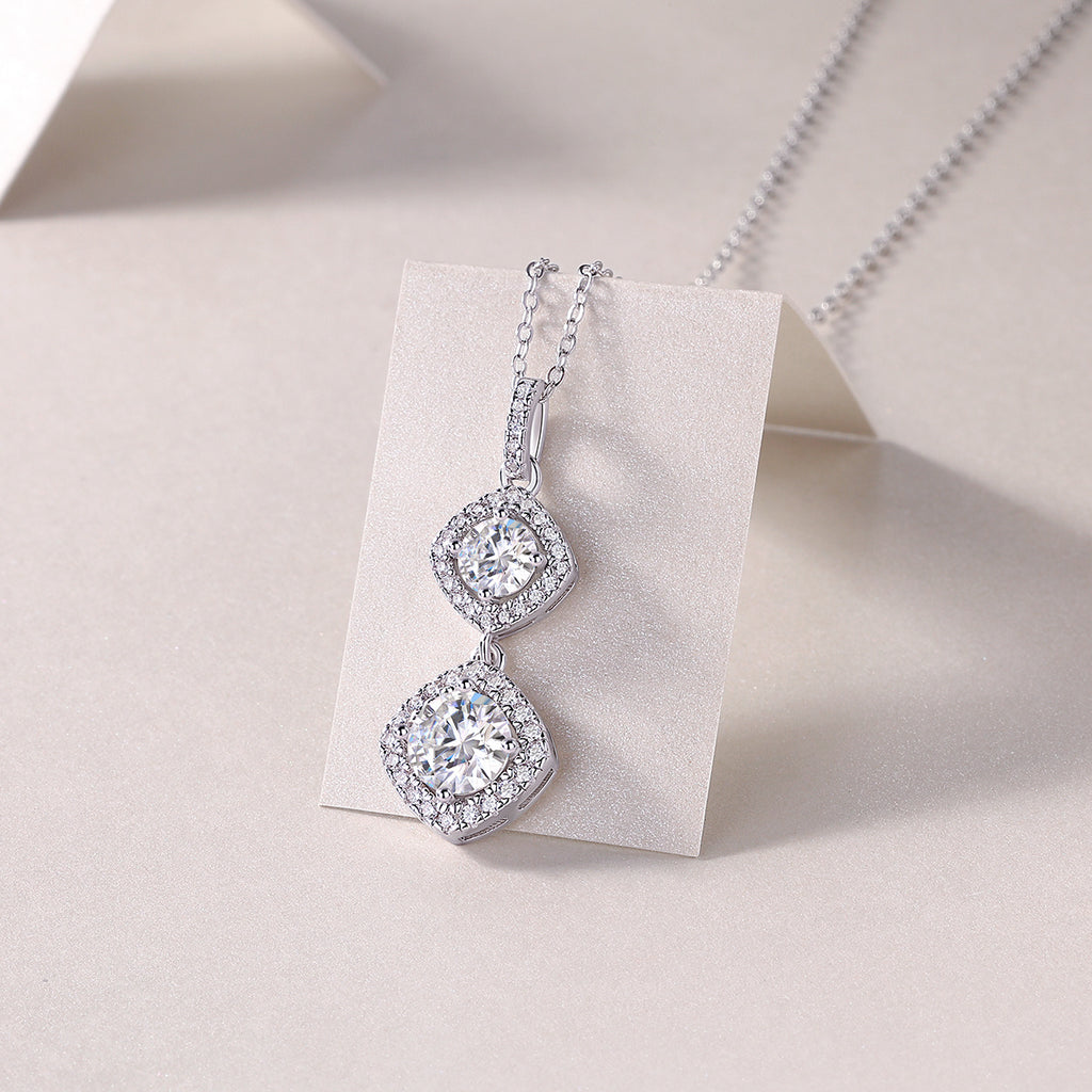 Snowy Wonderland - With 1-carat Moissanite S925 Sterling Silver And Platinum Plating