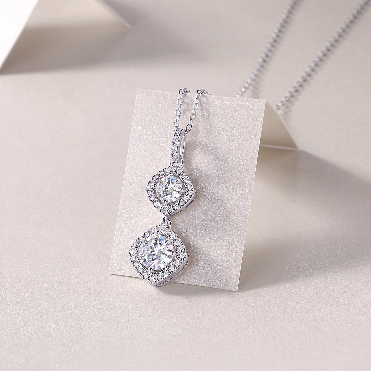 Snowy Wonderland - With 1-carat Moissanite S925 Sterling Silver And Platinum Plating