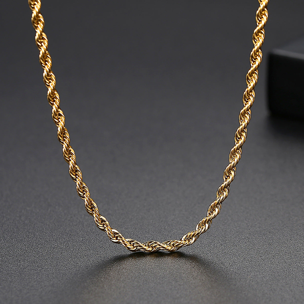 18k filled/925 silver rope chain