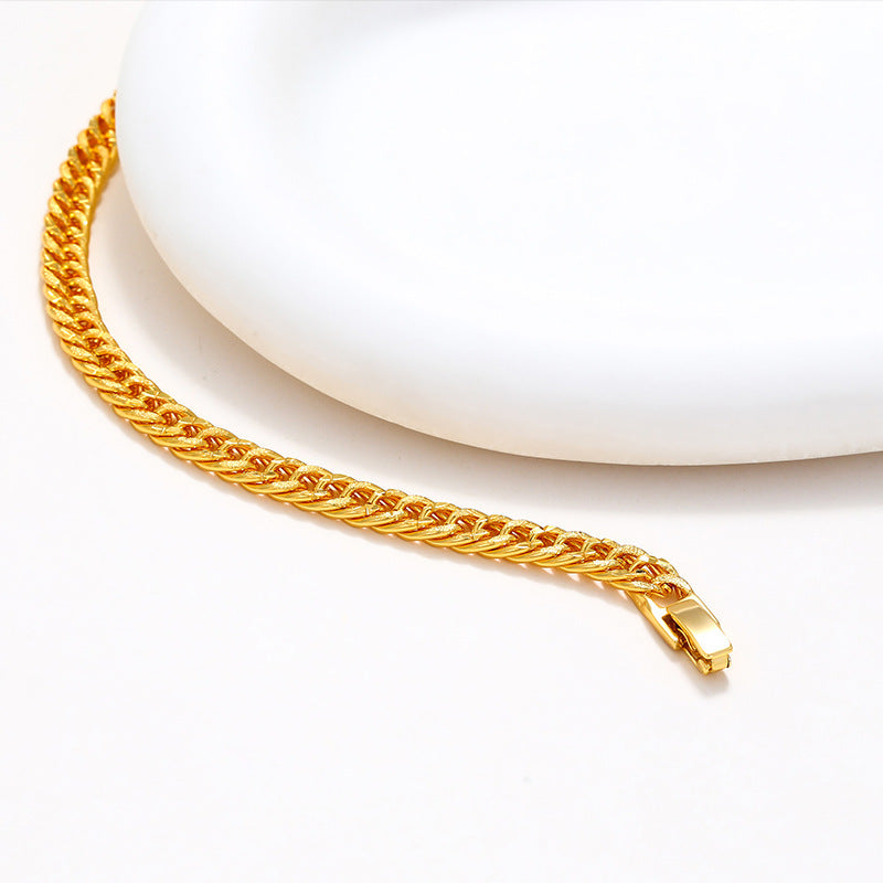 Luxury 9ct Gold Plated Curb – unisex bracelet