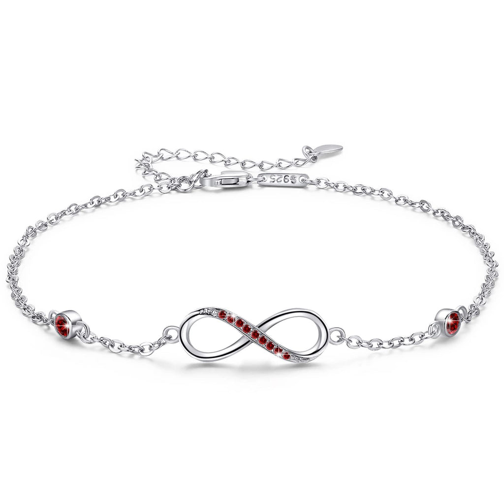 Infinite love Anklet Charm Adjustable Chain Anklets For Women-925 silver