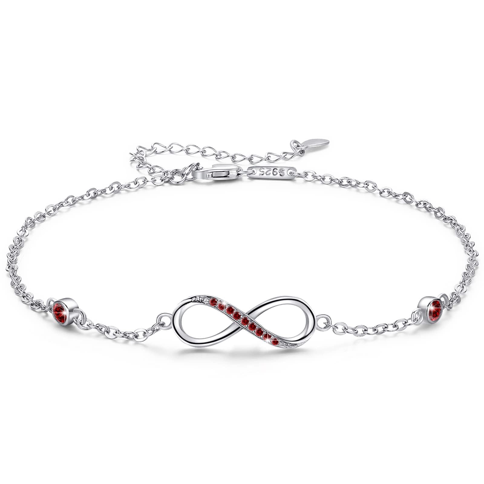 Infinite love Anklet Charm Adjustable Chain Anklets For Women-925 silver