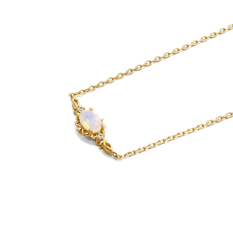 9k Gold filled Openwork Pattern Opal woman’s necklace