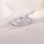 Crown Diamond Ring Luxury And Stylish Moissanite Silver Ring