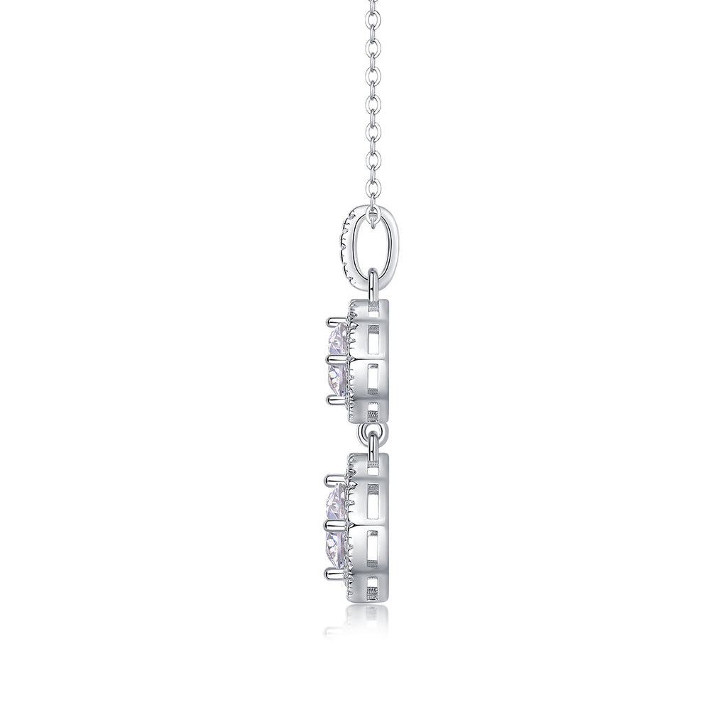Snowy Wonderland - With 1-carat Moissanite S925 Sterling Silver And Platinum Plating