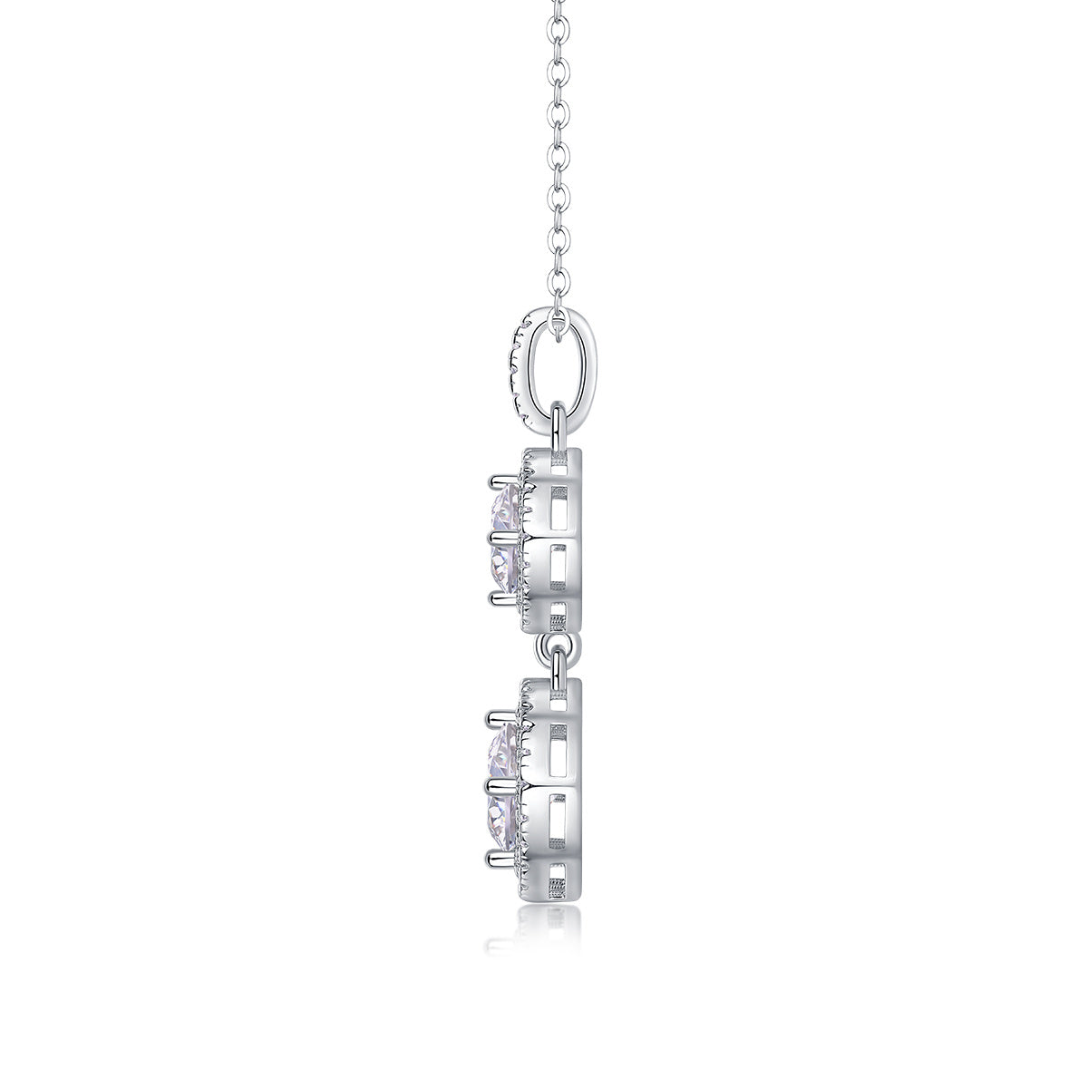 Snowy Wonderland - With 1-carat Moissanite S925 Sterling Silver And Platinum Plating