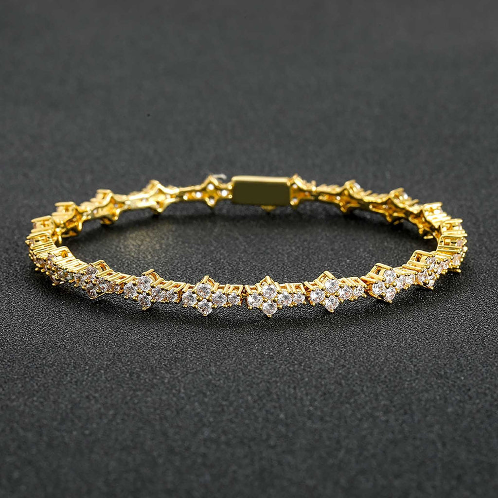 Plum Tennis Chain Men's Bracelet