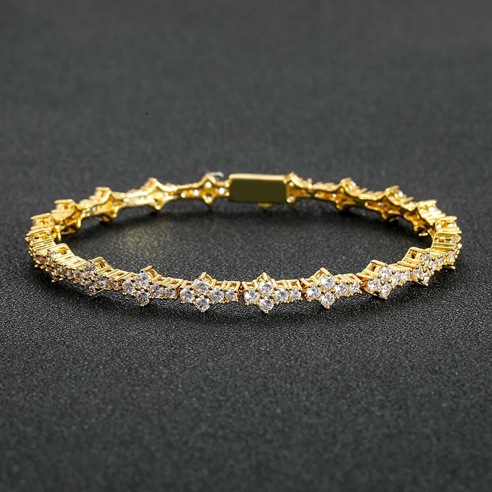 Plum Tennis Chain Men's Bracelet