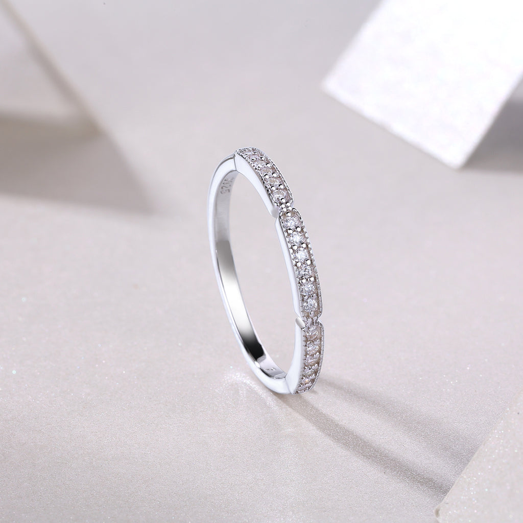 Youth - With Moissanite S925 Sterling Silver And Platinum-plated Diamond