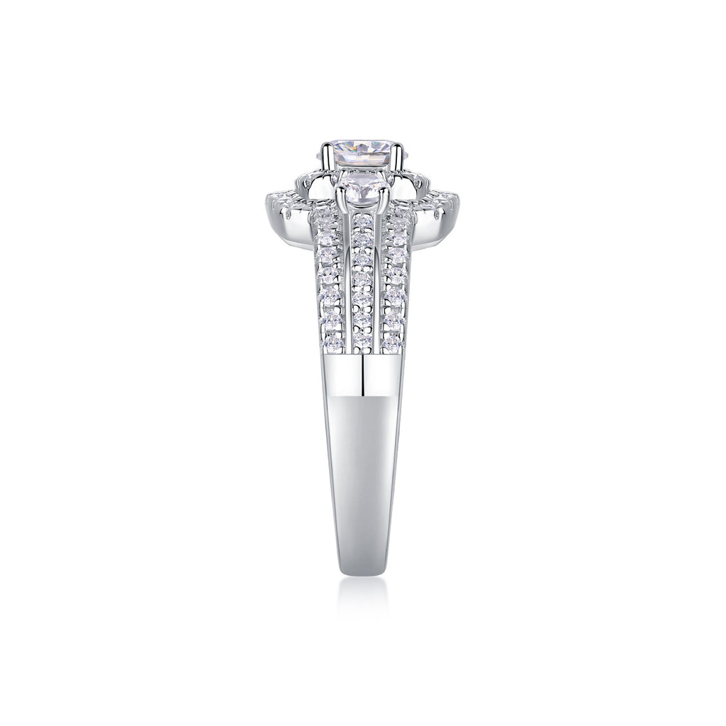 Afternoon In The Gobi - Half-carat Moissan Diamond S925 Sterling Silver And Platinum-plated Diamond