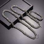 9ct filled/silver Cuban Link Chain Men Punk Knotted Bracelet/chain