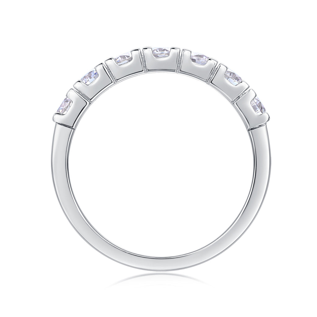 LUCKY 7- With half Moissan Diamond, S925 Sterling Silver And Platinum-plated Diamond