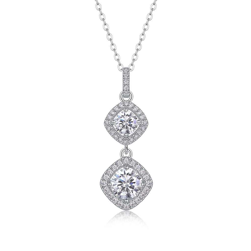 Snowy Wonderland - With 1-carat Moissanite S925 Sterling Silver And Platinum Plating