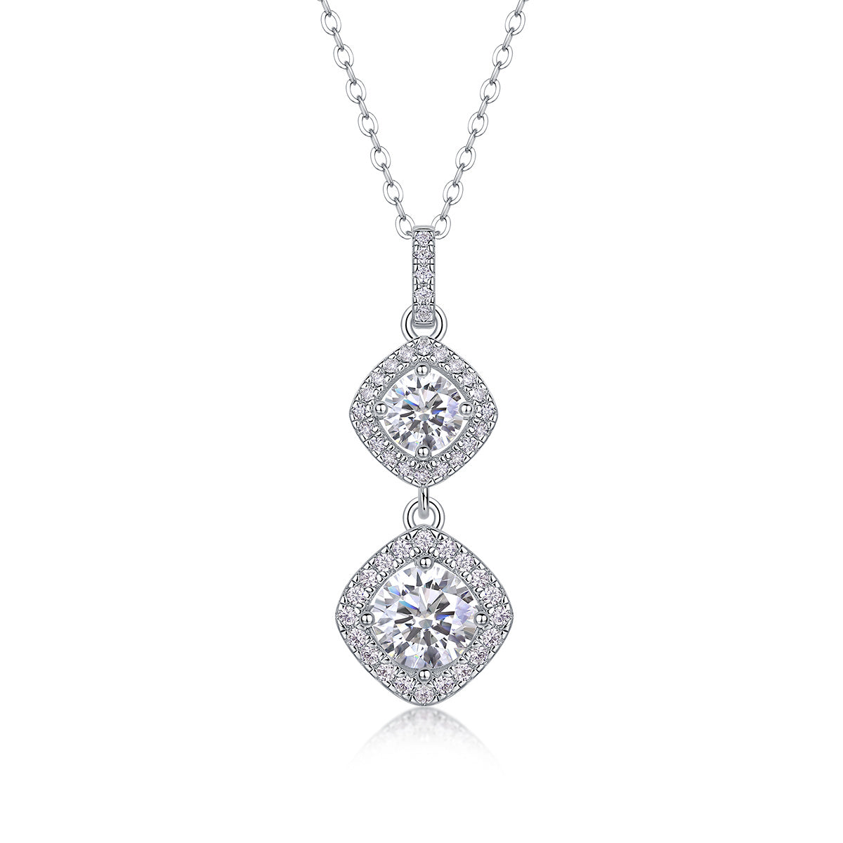 Snowy Wonderland - With 1-carat Moissanite S925 Sterling Silver And Platinum Plating