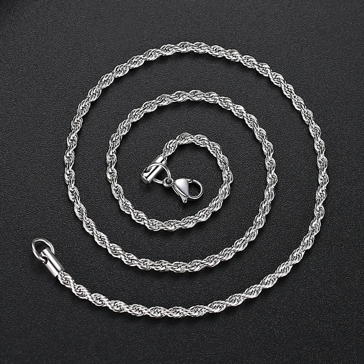 18k filled/925 silver rope chain
