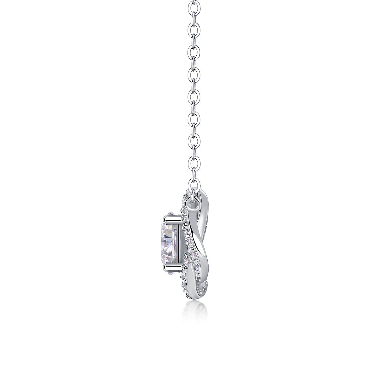 Lucky Flower Pendant-1 carat Moissanite S925 Sterling Silver And Platinum