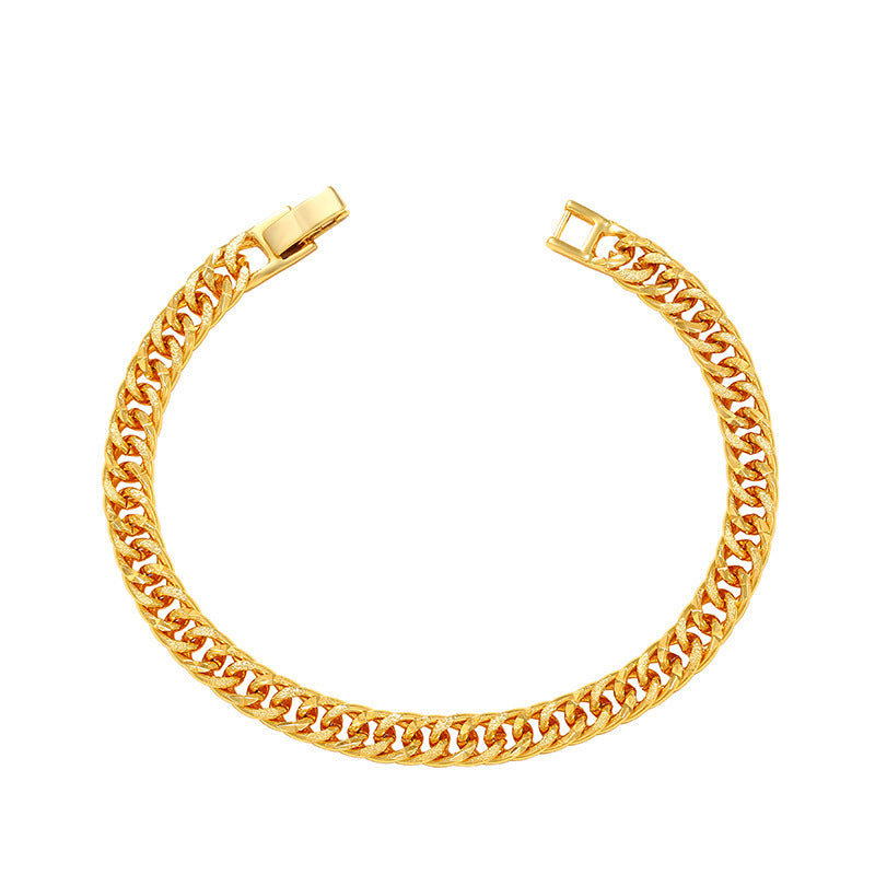 Luxury 9ct Gold Plated Curb – unisex bracelet