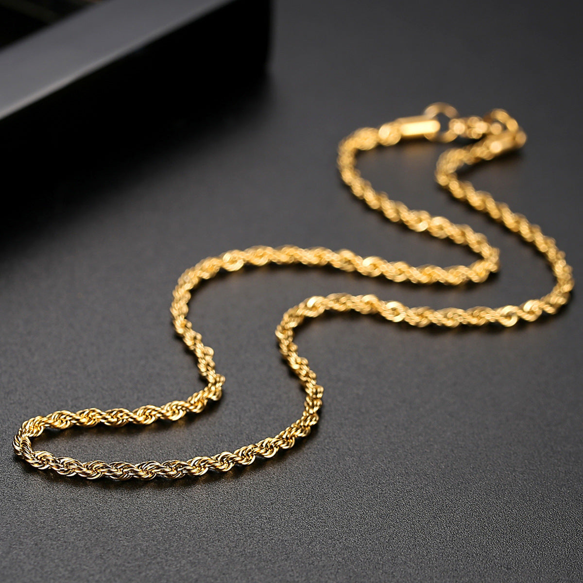 18k filled/925 silver rope chain