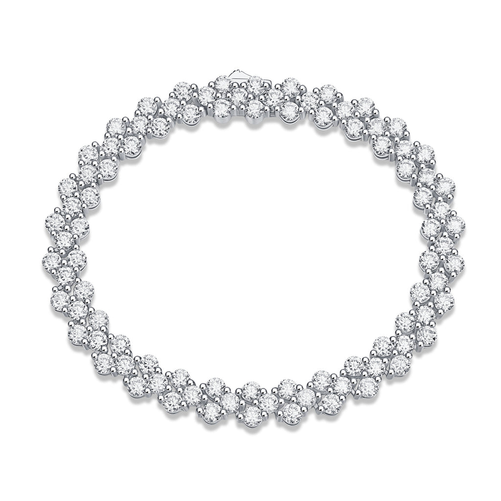 Kanong Luxury Mossan Diamond -  S925 Silver Bracelet