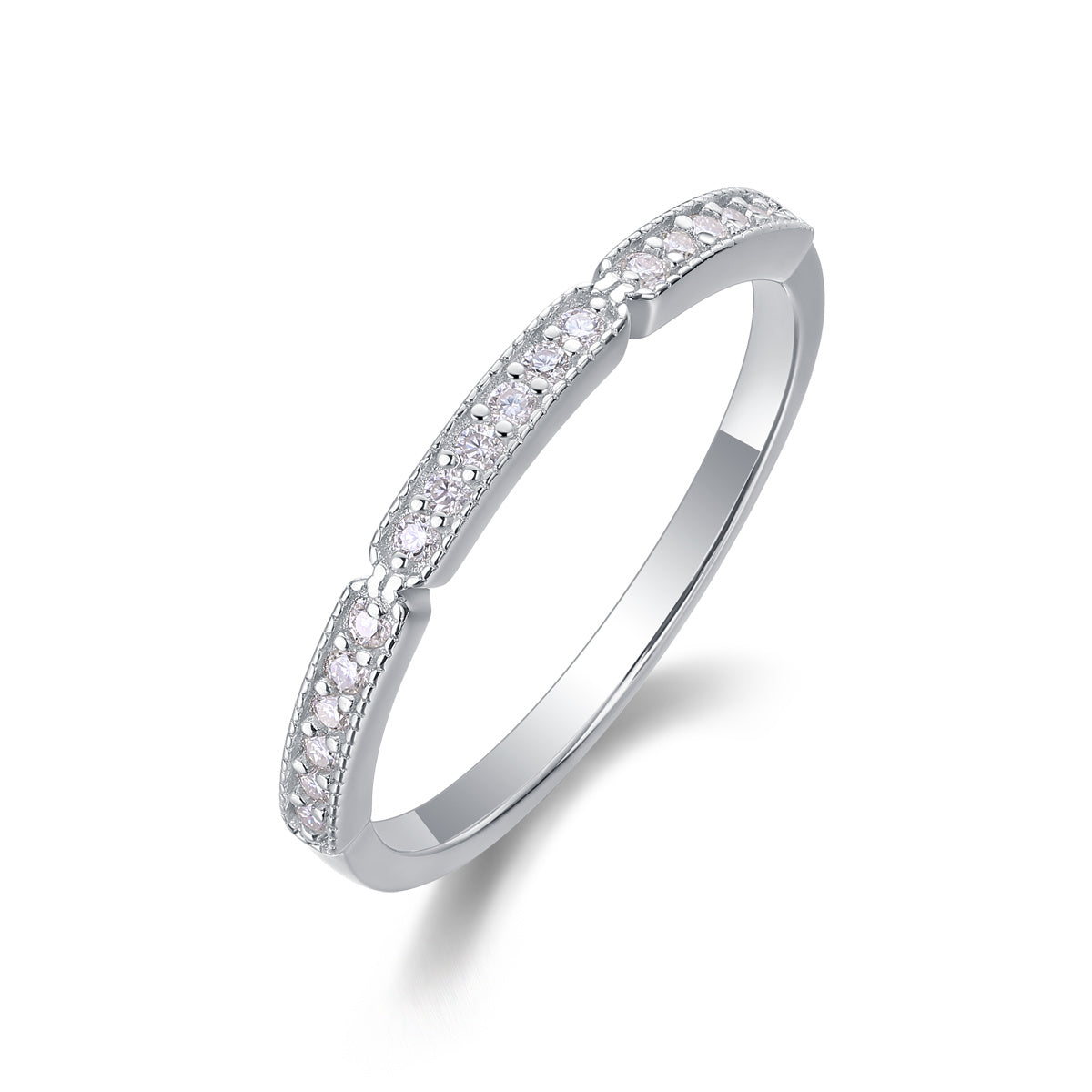 Youth - With Moissanite S925 Sterling Silver And Platinum-plated Diamond