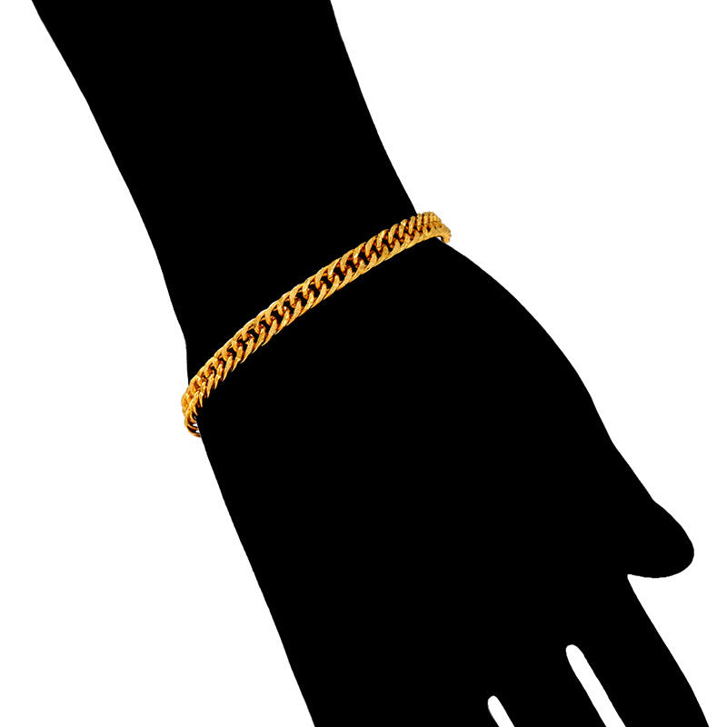 Luxury 9ct Gold Plated Curb – unisex bracelet