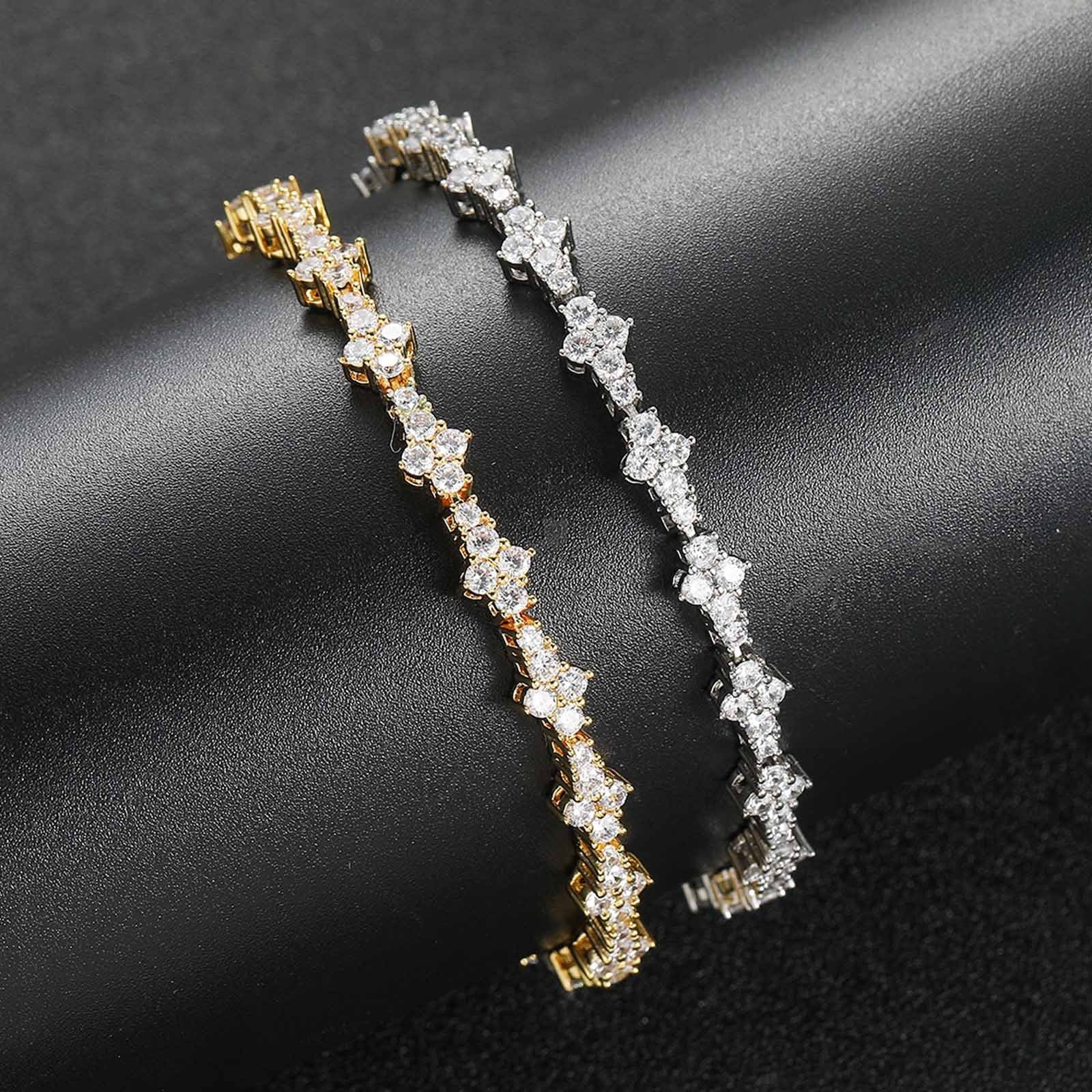Plum Tennis Chain Men's Bracelet