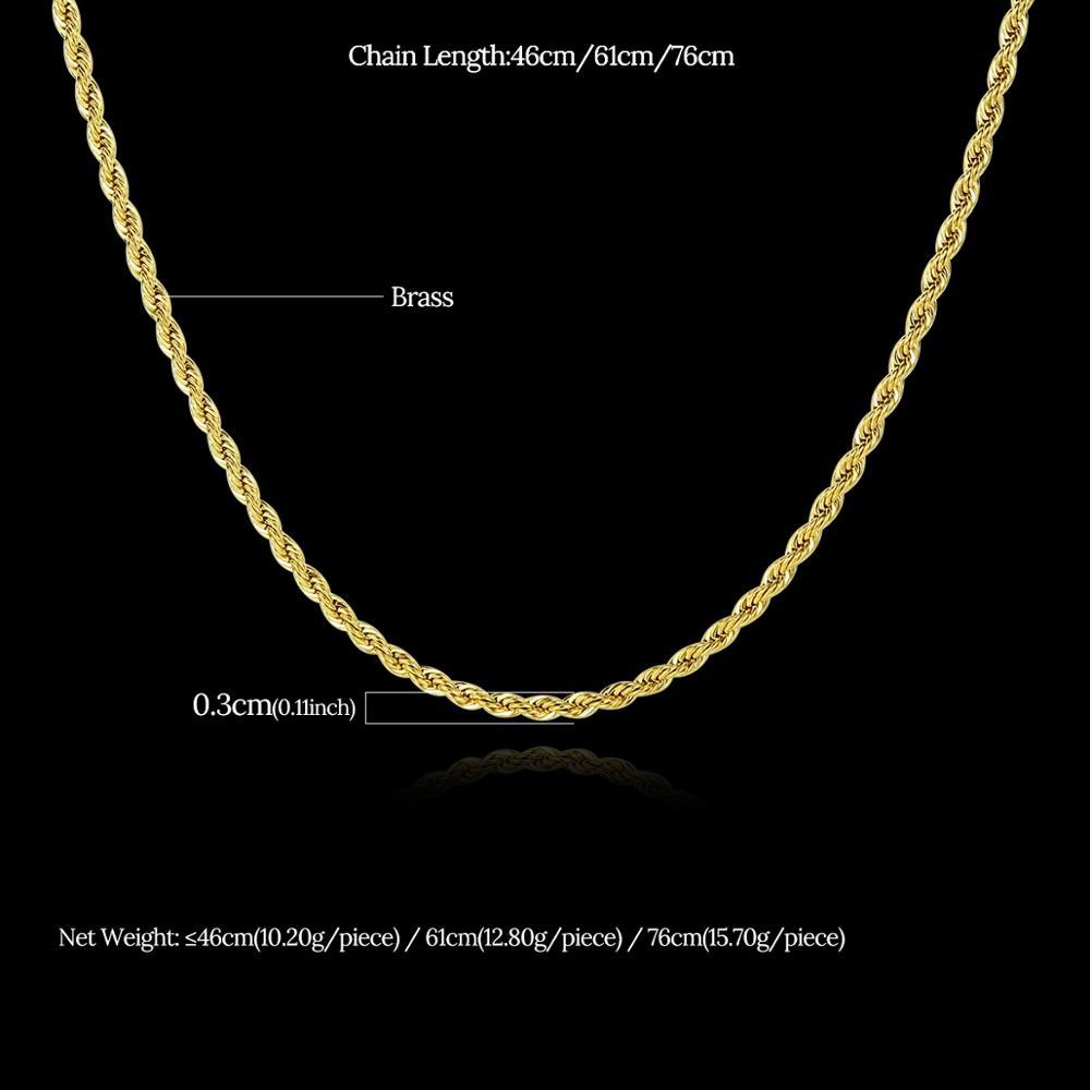 18k filled/925 silver rope chain