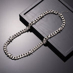 9ct filled/silver Cuban Link Chain Men Punk Knotted Bracelet/chain