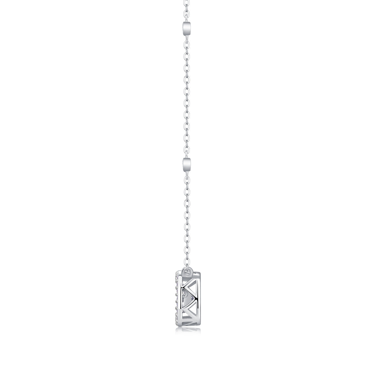 Luxury pillow 1-Carat Moissanite Pendant – S925 Silver & Platinum necklace