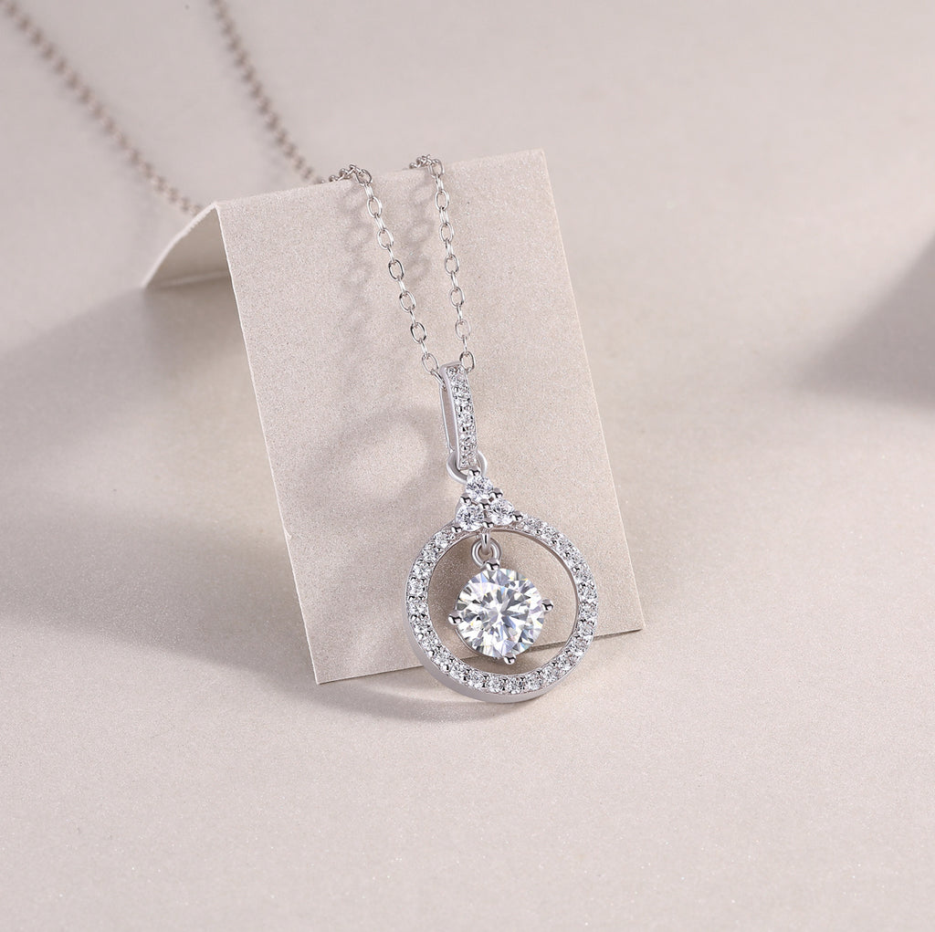Love Ring- 1 carat Moissan Diamond S925 Sterling Silver And Platinum Plating