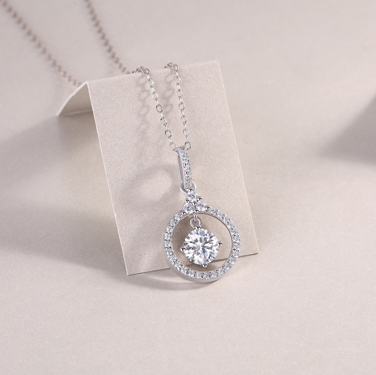 Love Ring- 1 carat Moissan Diamond S925 Sterling Silver And Platinum Plating