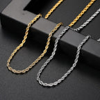 18k filled/925 silver rope chain