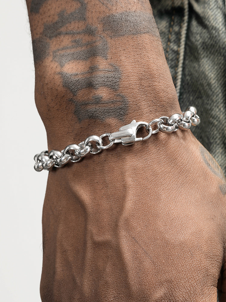 Lustre & co mens silver belcher