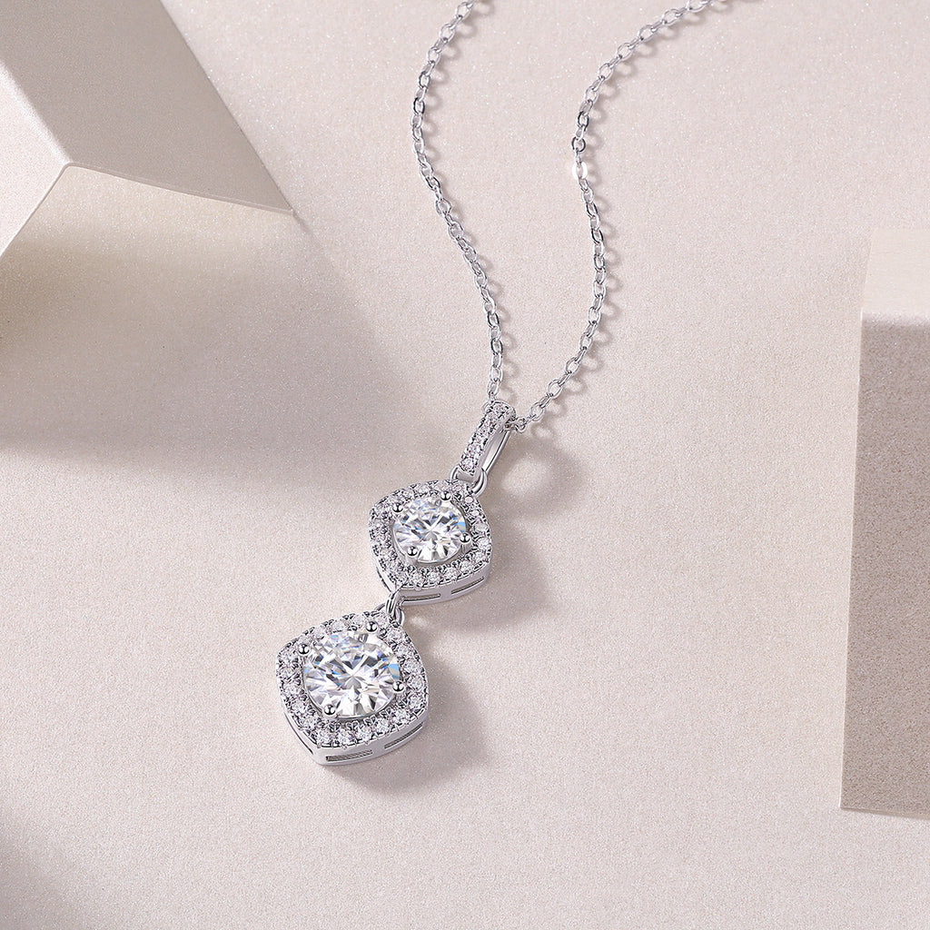 Snowy Wonderland - With 1-carat Moissanite S925 Sterling Silver And Platinum Plating