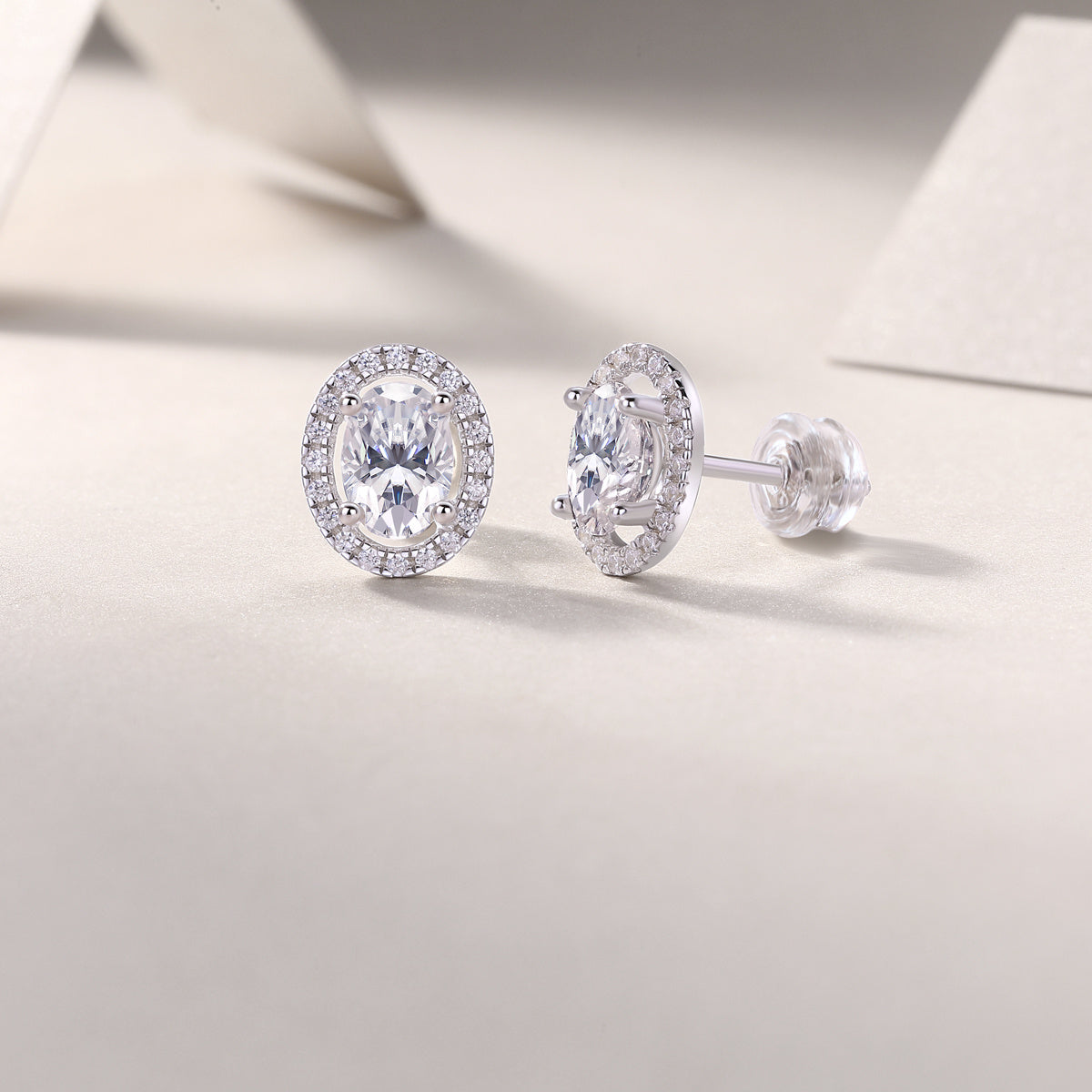 Phantom Night - Moissanite S925 Sterling Silver And Platinum-plated, woman’s earrings