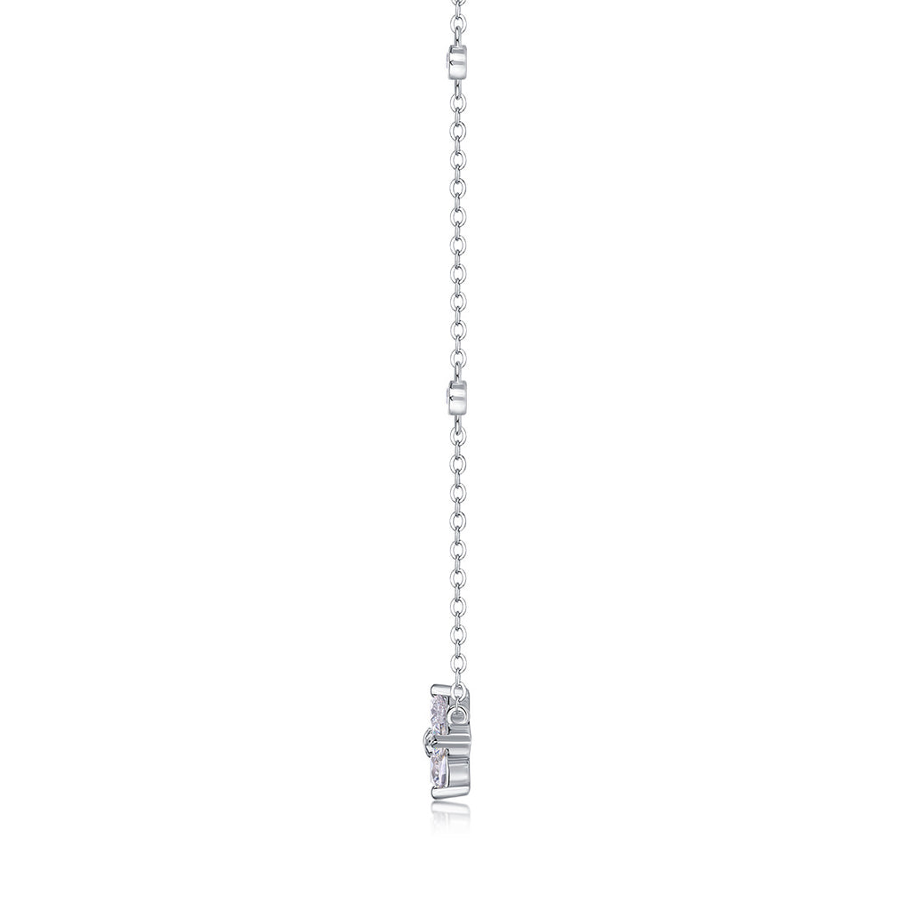 Sweetheart Halo - A Fashionable And Luxurious Diamond Jewelry Pendant Set With 2-carat Moissanite S925 Sterling Silver And Platinum Plating