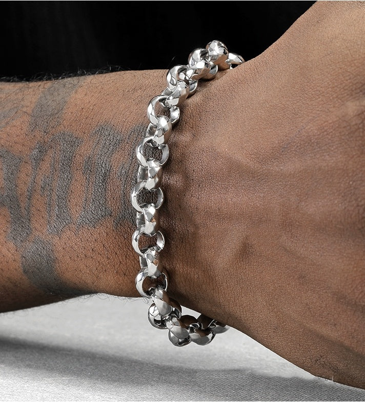 Lustre & co mens silver belcher