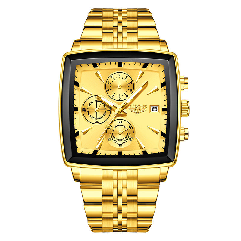 RIGE men’s watch square dial