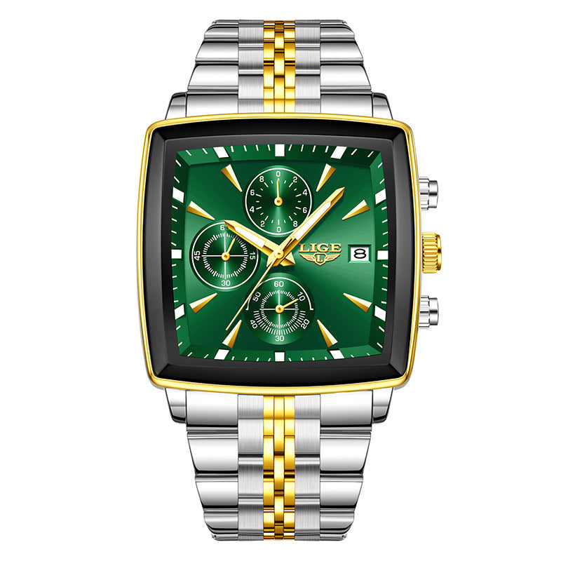 RIGE men’s watch square dial