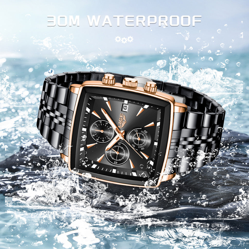 RIGE men’s watch square dial