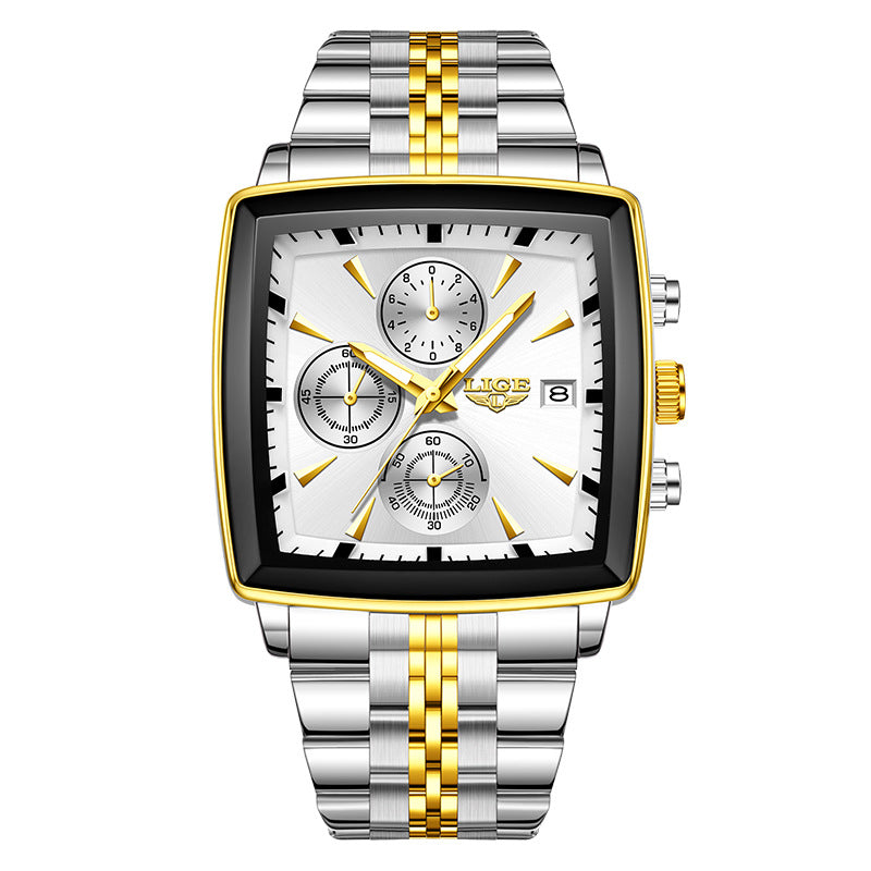 RIGE men’s watch square dial