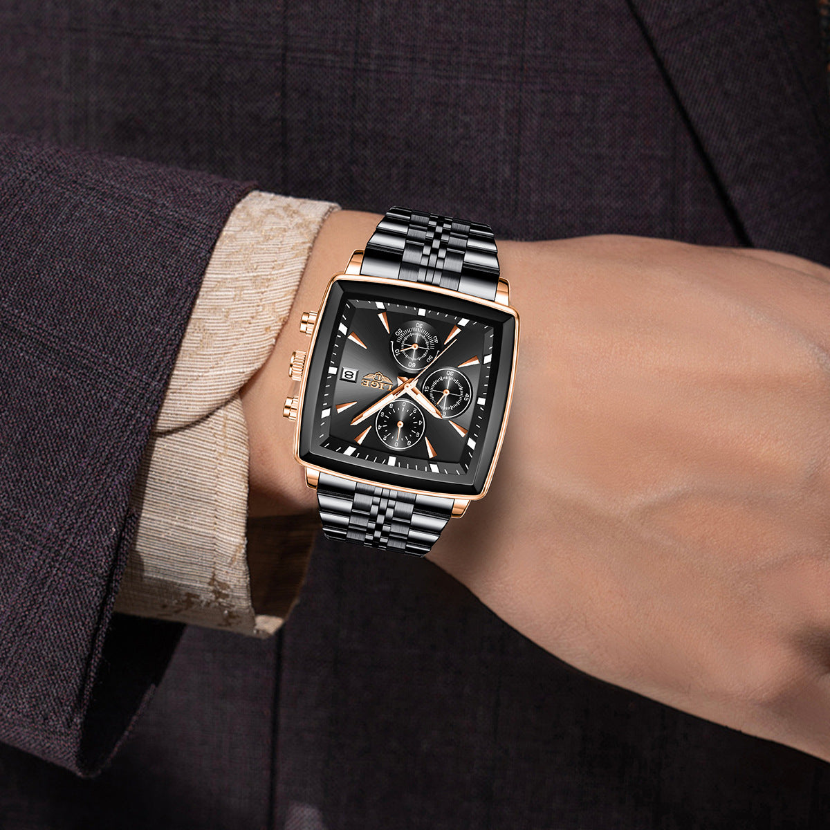 RIGE men’s watch square dial
