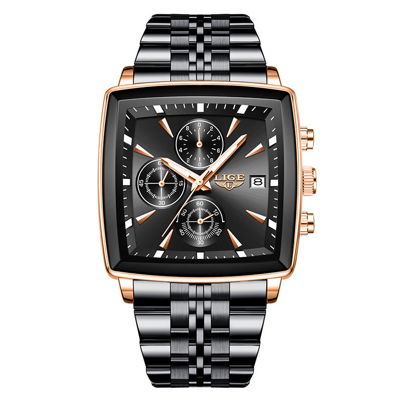 RIGE men’s watch square dial