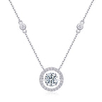 - With 1-carat Moissanite S925 Sterling Silver And Platinum-plated Pendant