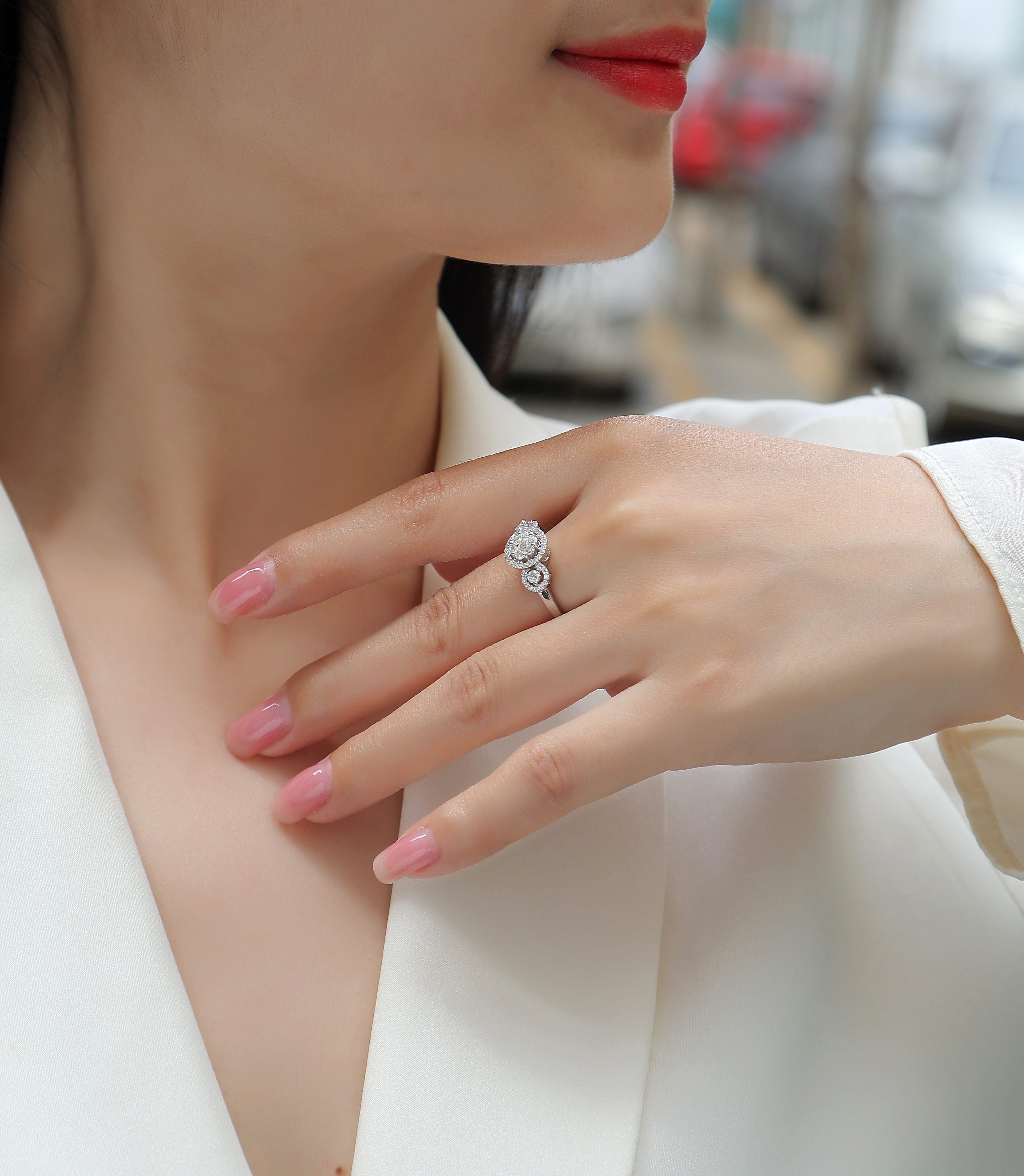 Serial Dreams - Set With Moissanite S925 Sterling Silver And Platinum-plated Diamond