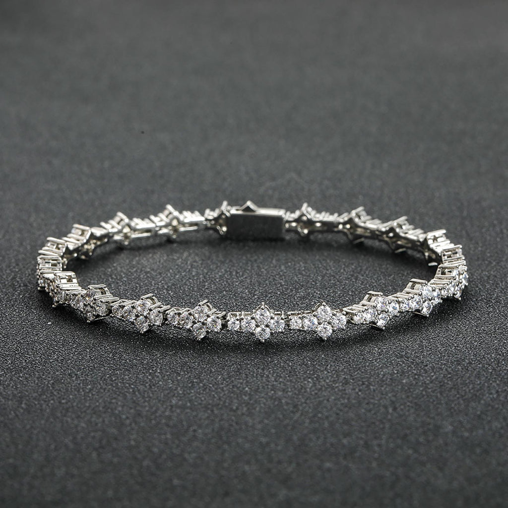 Plum Tennis Chain Men's Bracelet