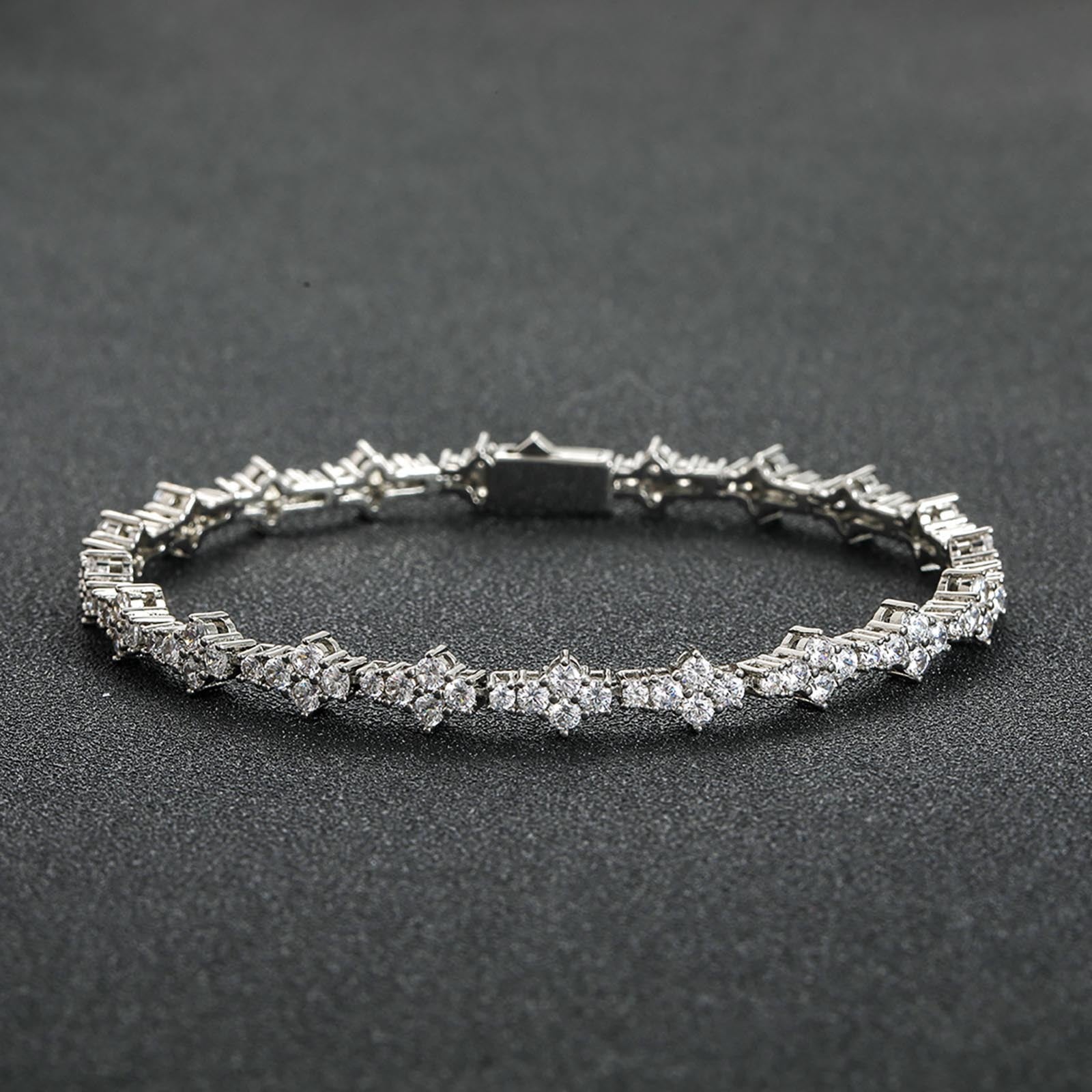 Plum Tennis Chain Men's Bracelet